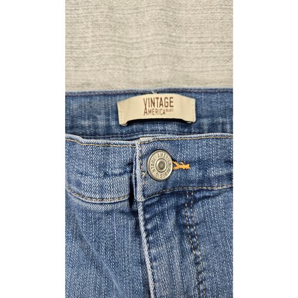 Vintage American Blues Women Sz 6 Embroidered Floral Denim Shorts Spring Summer - Picture 4 of 10